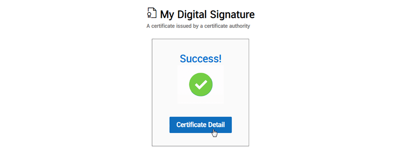 Certicate success