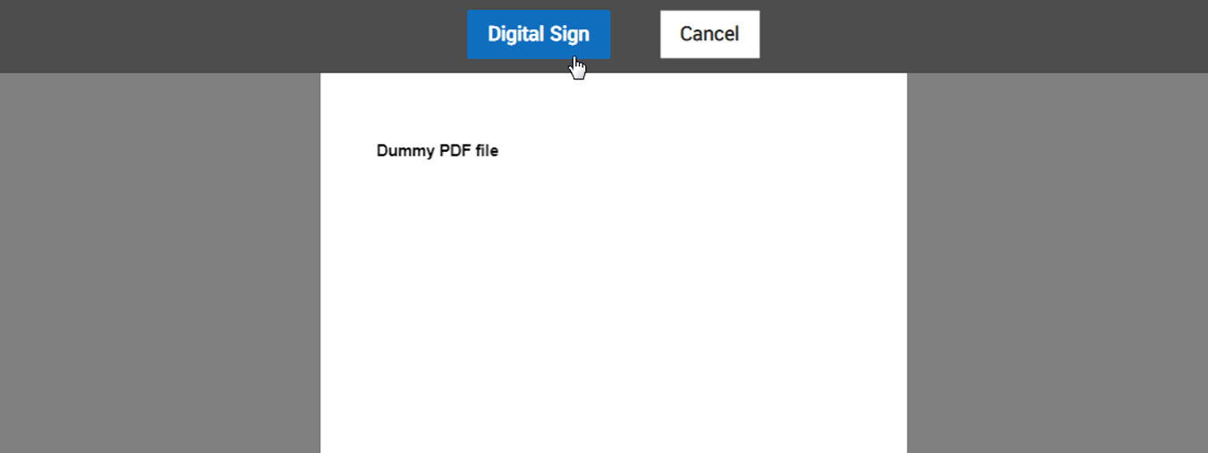 digital sign button