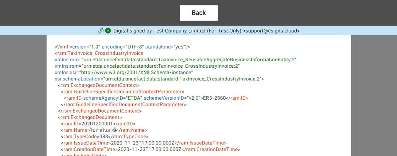 digital sign on xml