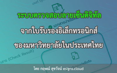 ระบบตรวจสอบลายเซ็นดิจิทัลจากใบรับรองอิเล็กทรอนิกส์ของมหาวิทยาลัยในประเทศไทย